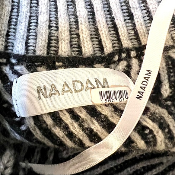 NAADAM Cashmere Wool Asymmetrical Turtleneck thick sweater Dress Whimsygoth L - Picture 7 of 13